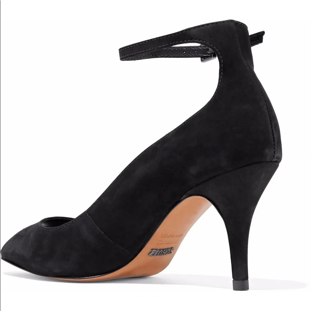 Schutz Liffa Open Toe Suede Pump